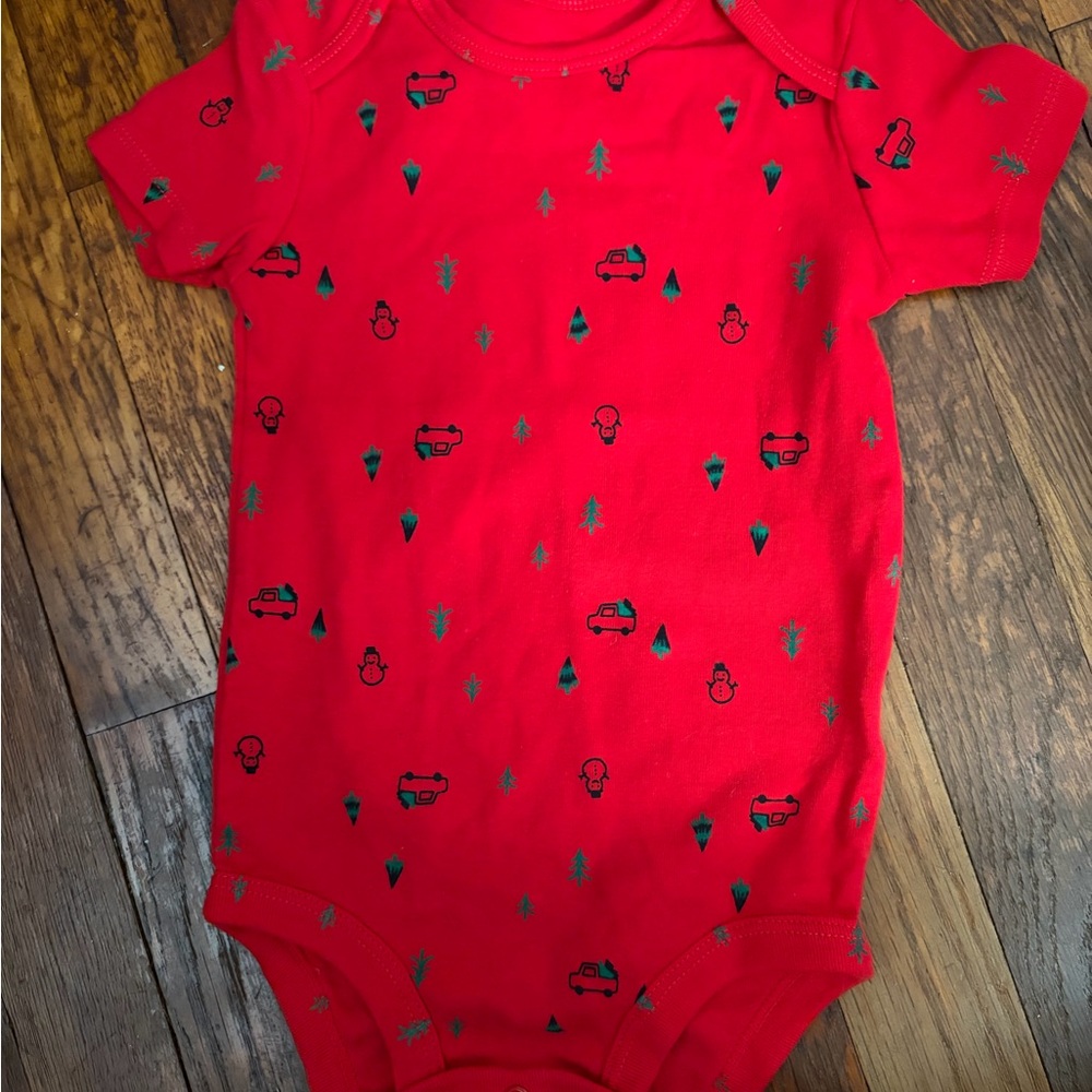 Carter's Red Bodysuit with Playful Print